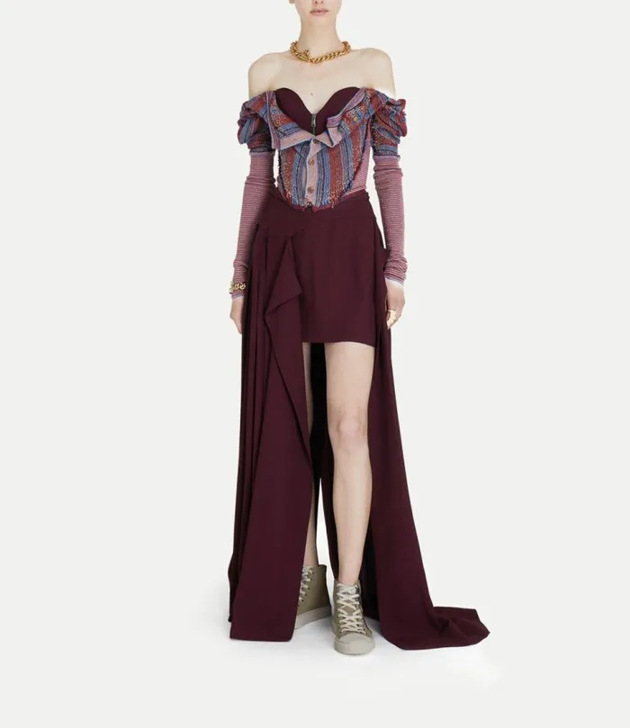 Tops And Shirts Women Vivienne Westwood Broken Stitch Corset Cardi In StripesGoldMetal