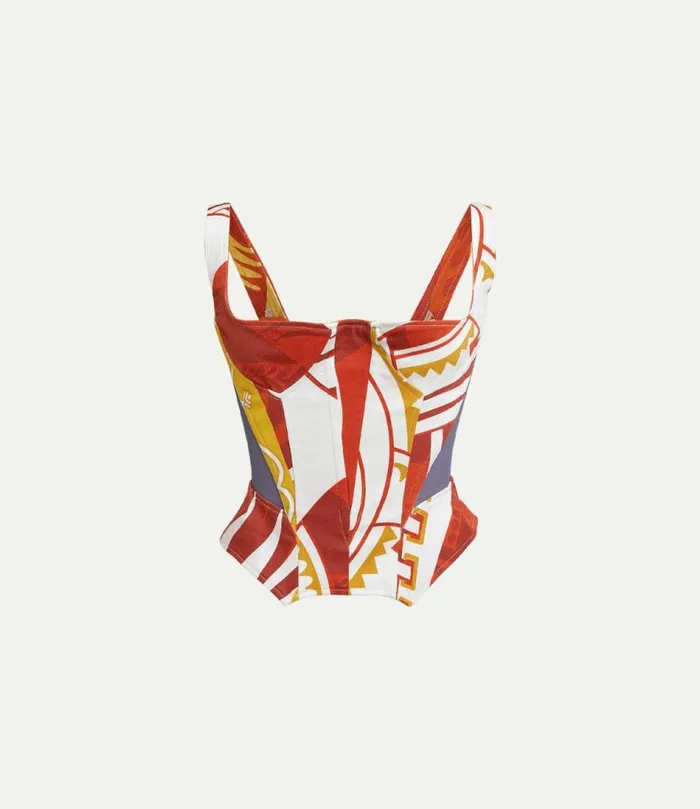 Tops And Shirts Women Vivienne Westwood Cardinale Corset In BizarrePrintWhite Tops And Shirts Women Vivienne Westwood Cardinale Corset In BizarrePrintWhite