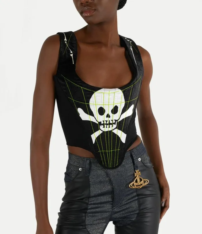Tops And Shirts Women Vivienne Westwood Classic Portrait Corset In SkullAndBones