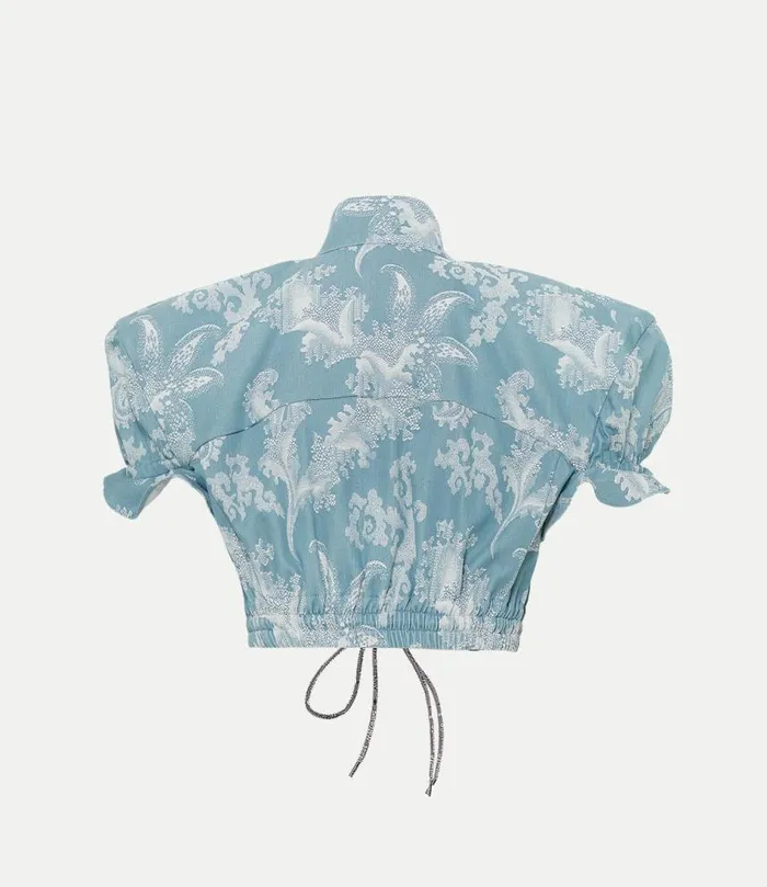 Tops And Shirts Women Vivienne Westwood Cropped Football Heart Shirt In BlueCoral