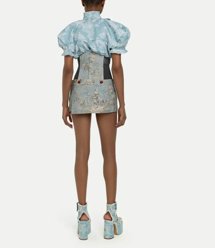 Tops And Shirts Women Vivienne Westwood Cropped Football Heart Shirt In BlueCoral