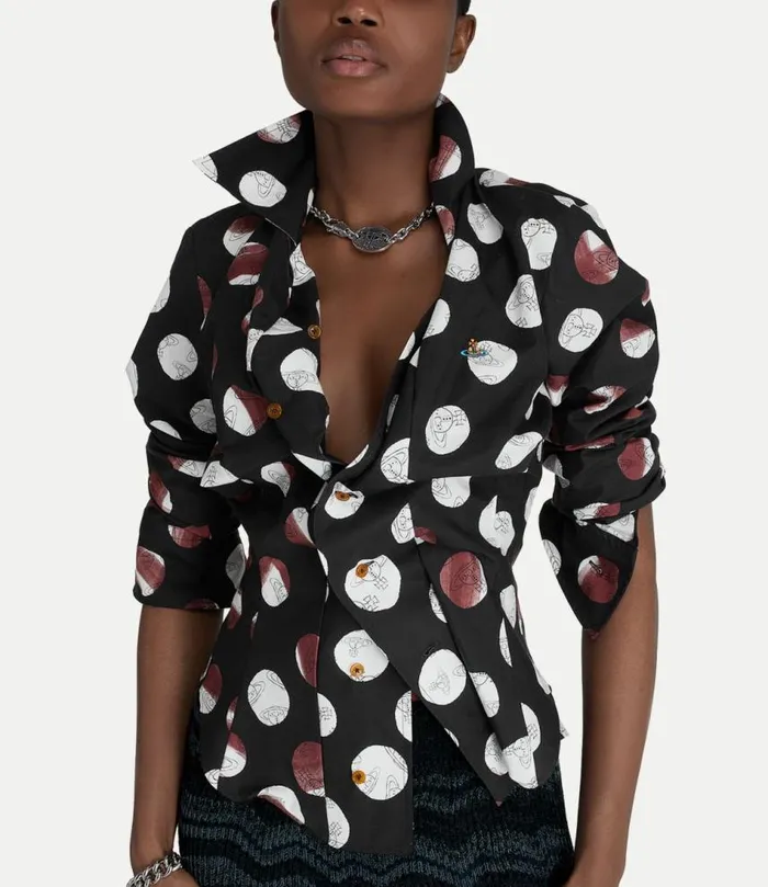Tops And Shirts Women Vivienne Westwood Drunken Shirt In DotsOrbs
