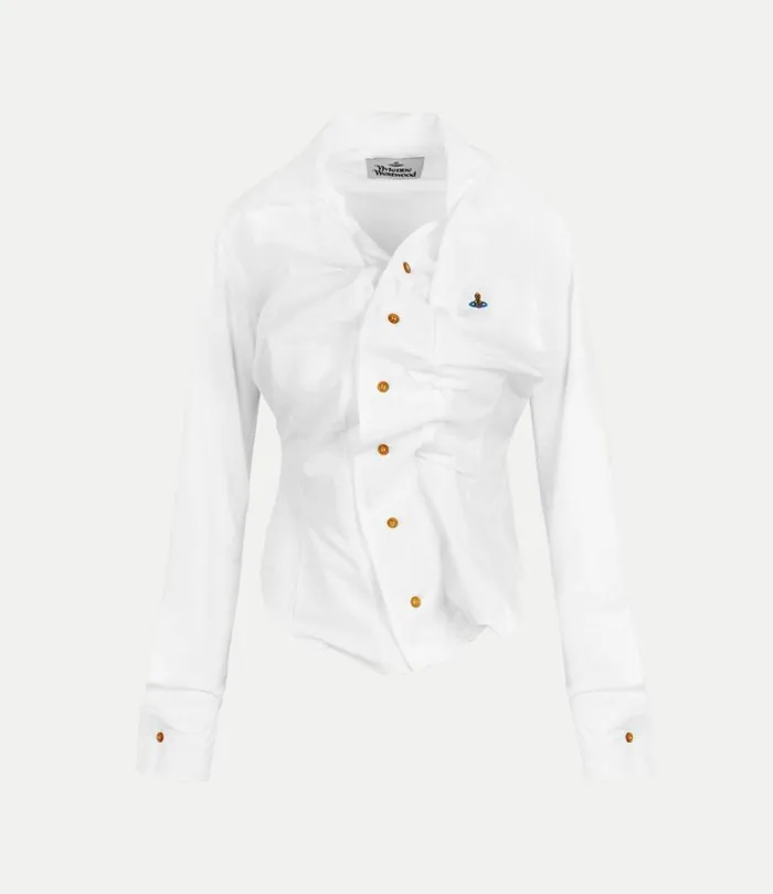 Tops And Shirts Women Vivienne Westwood Drunken Shirt In White