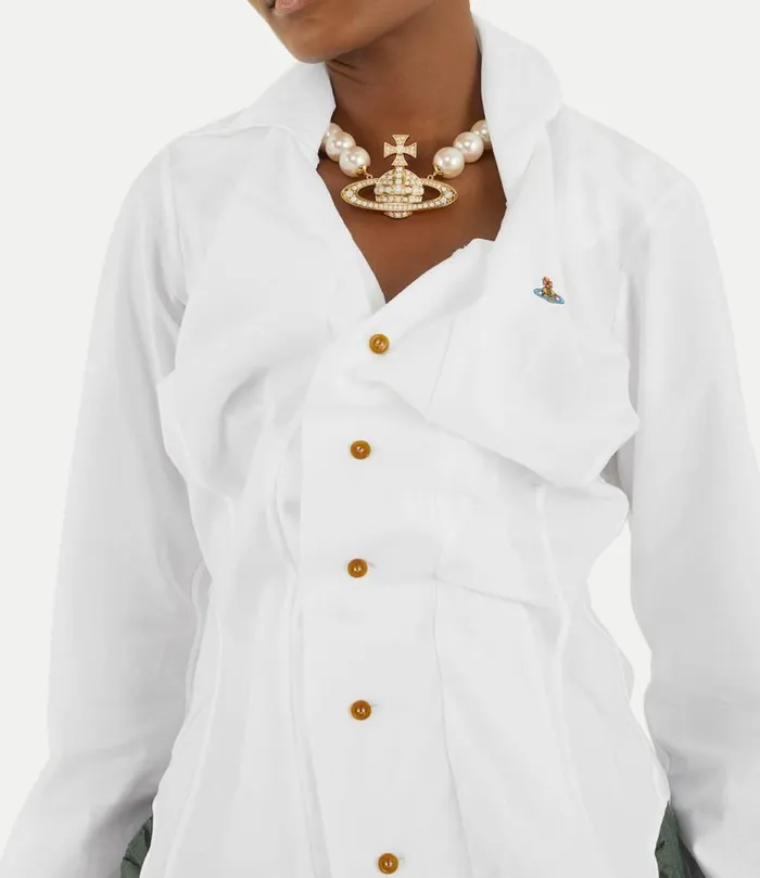 Tops And Shirts Women Vivienne Westwood Drunken Shirt In White