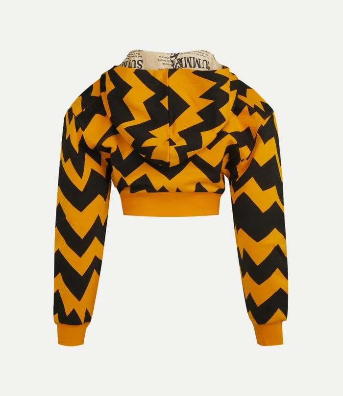 Tops And Shirts Women Vivienne Westwood Football Cropped Hoodie In ZigZag