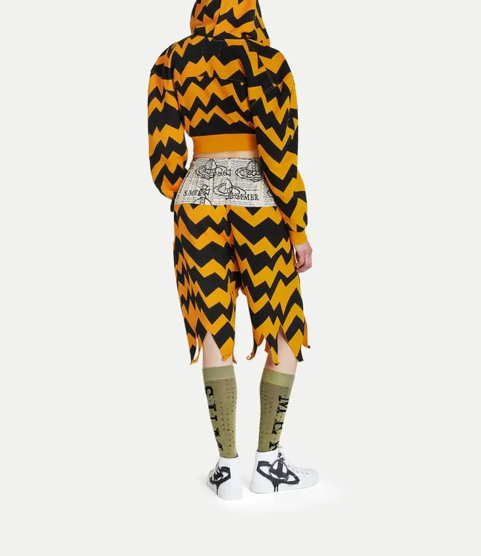 Tops And Shirts Women Vivienne Westwood Football Cropped Hoodie In ZigZag