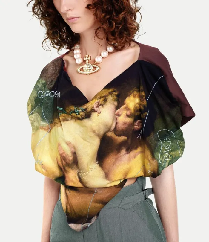 Tops And Shirts Women Vivienne Westwood Kiss Heart Top In Brown