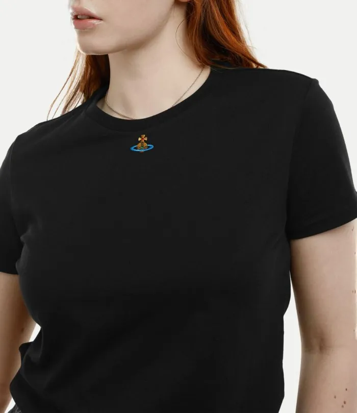 Tops And Shirts Women Vivienne Westwood Orb Peru TShirt In Black
