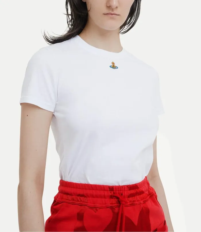 Tops And Shirts Women Vivienne Westwood Orb Peru TShirt In White