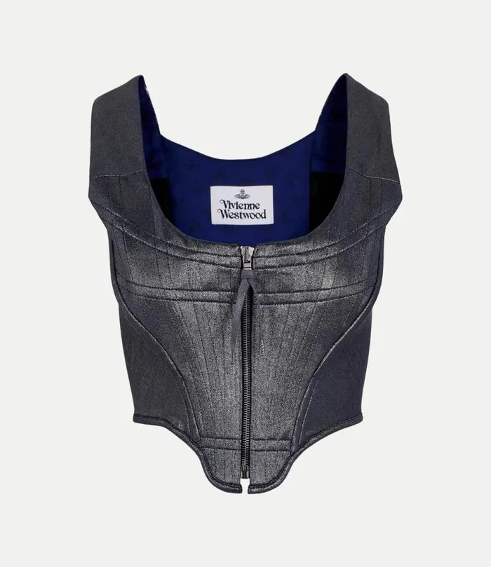 Tops And Shirts Women Vivienne Westwood Portrait Corset In Silver