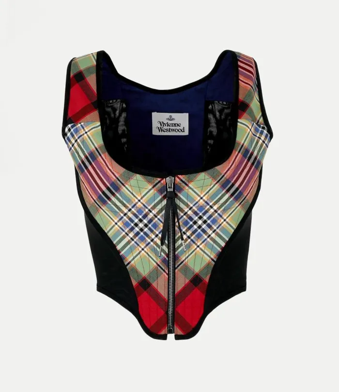 Tops And Shirts Women Vivienne Westwood Portrait Corset In Tartan
