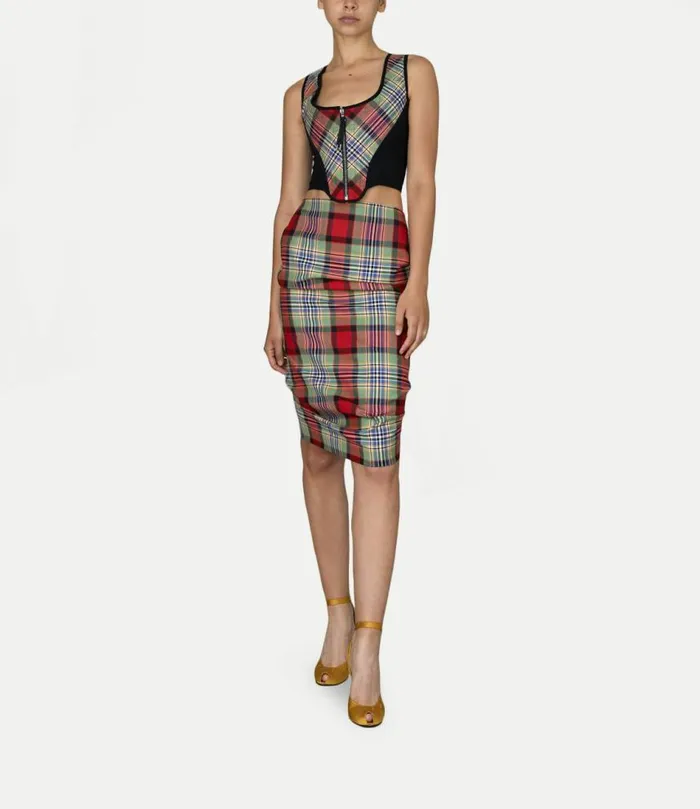 Tops And Shirts Women Vivienne Westwood Portrait Corset In Tartan