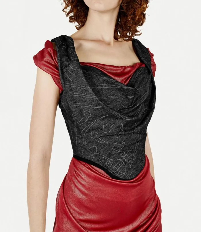 Tops And Shirts Women Vivienne Westwood Sunday Corset Top In FloatingArrows