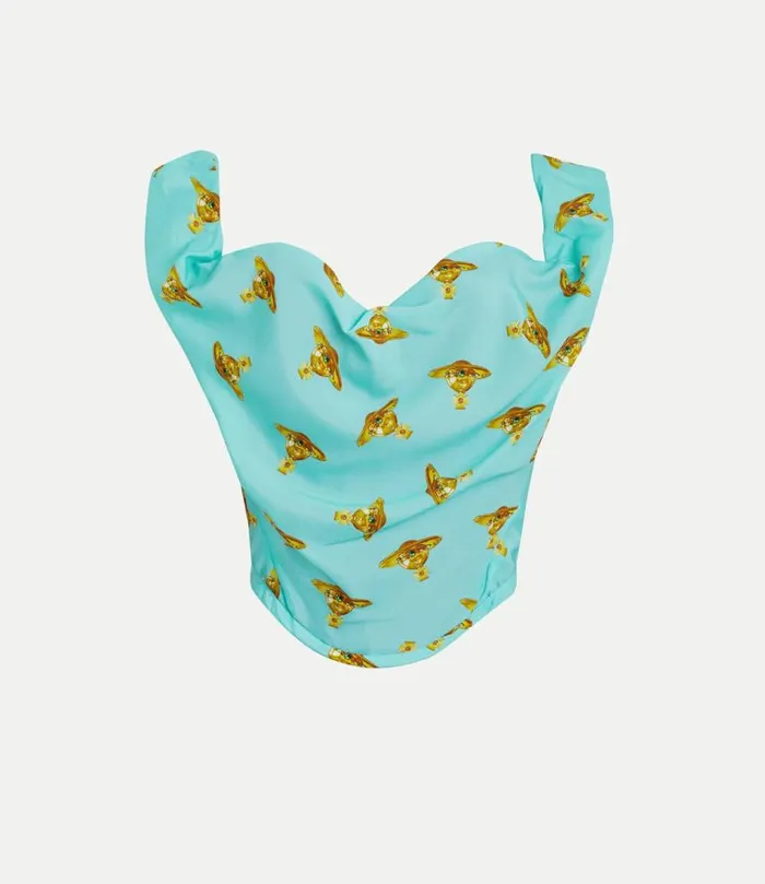 Tops And Shirts Women Vivienne Westwood Sunday Corset Top In Turquoise