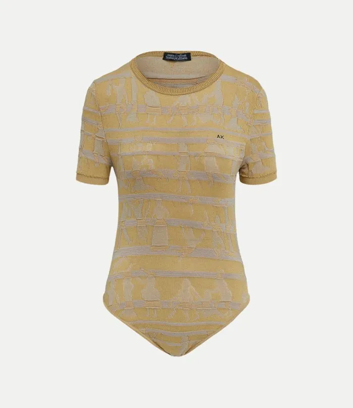 Tops And Shirts Women Vivienne Westwood Villagers Bodysuit In SandBeige