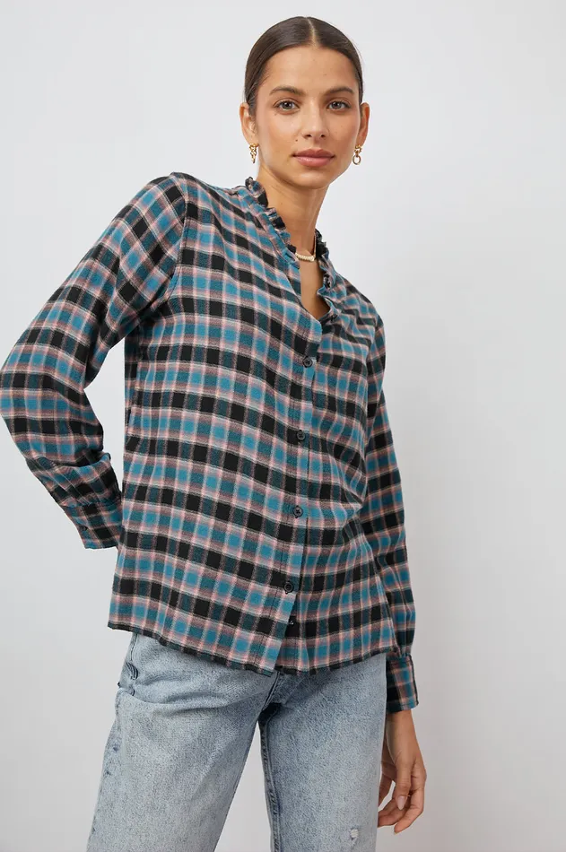 Tops Women Rails Andie Top Rose Teal Coal
