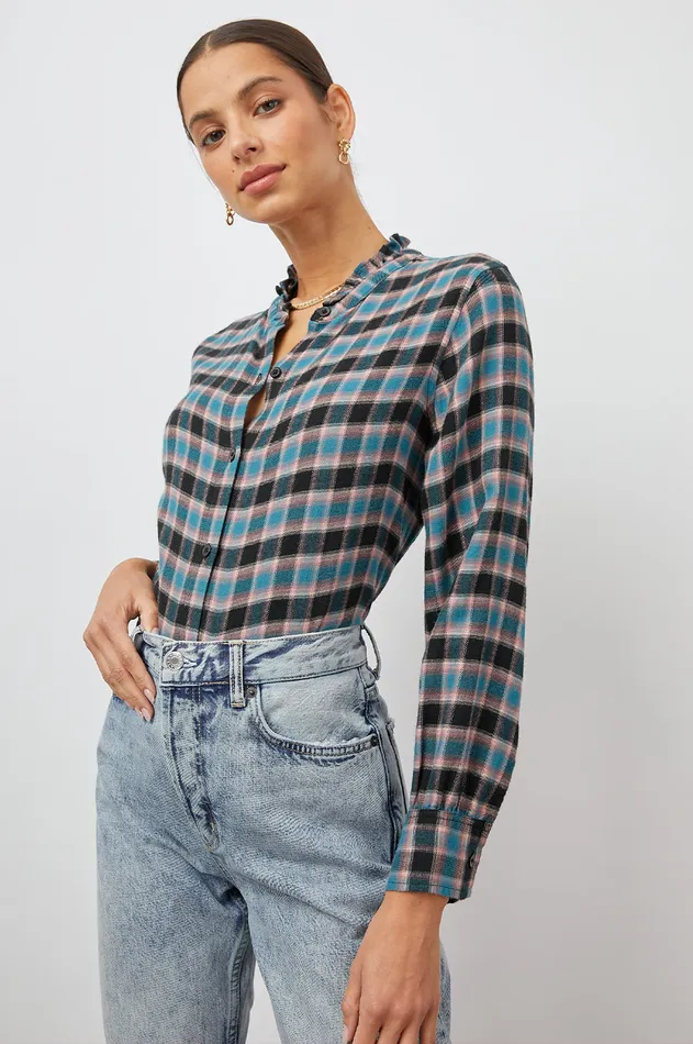 Tops Women Rails Andie Top Rose Teal Coal