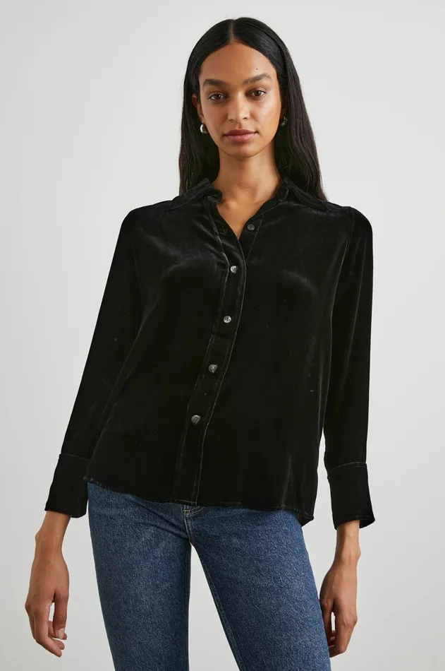 Tops Women Rails Andrea Top Black Velvet