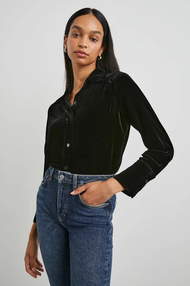 Tops Women Rails Andrea Top Black Velvet