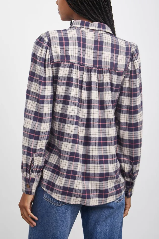 Tops Women Rails Angelica Shirt Almond Pink Navy