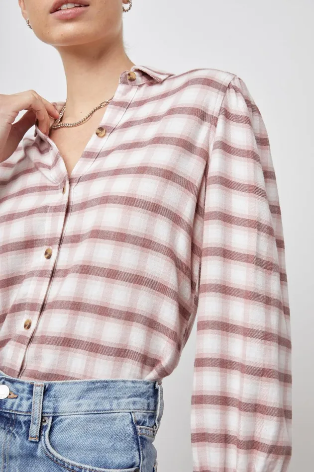 Tops Women Rails Angelica Shirt Mauve Rose Iron