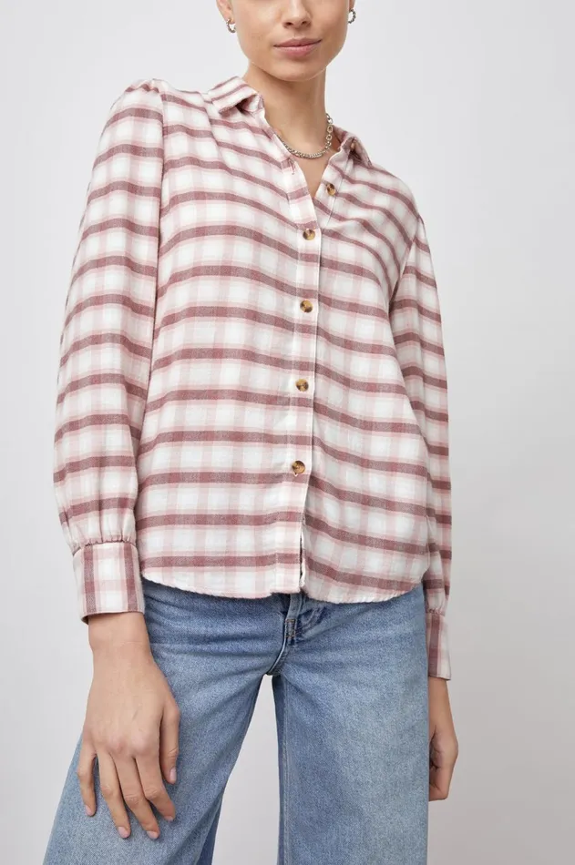 Tops Women Rails Angelica Shirt Mauve Rose Iron