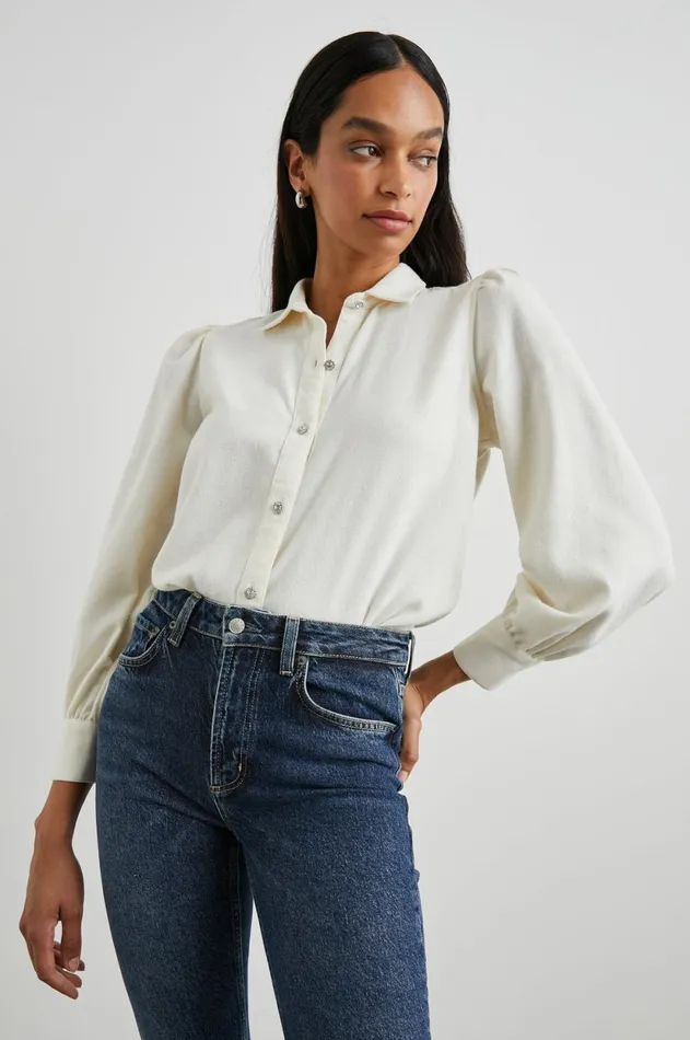 Tops Women Rails Angelica Shirt Winter White