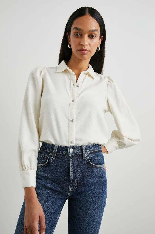 Tops Women Rails Angelica Shirt Winter White