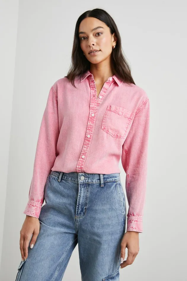 Tops Women Rails Barrett Shirt Vivid Pink