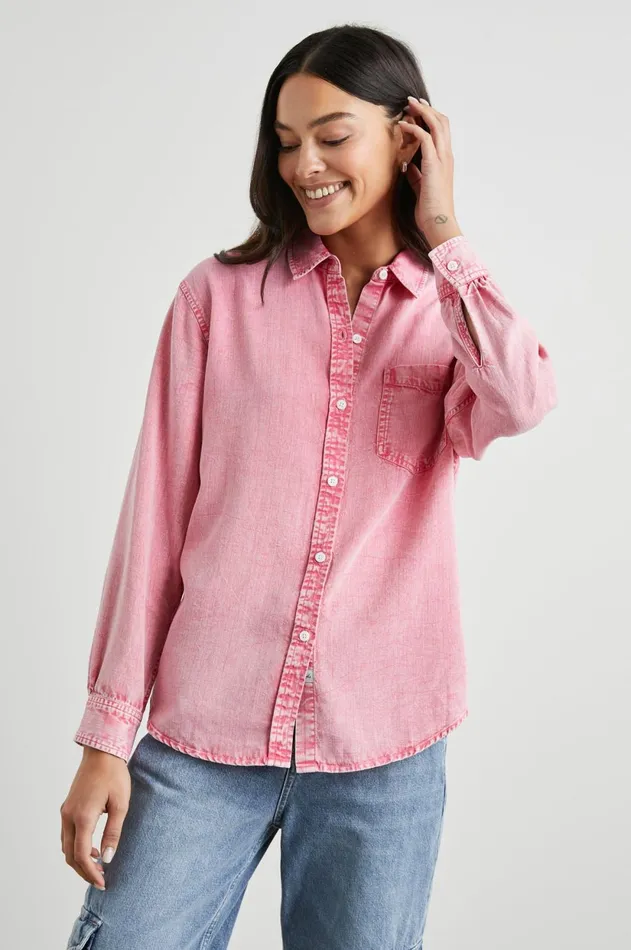 Tops Women Rails Barrett Shirt Vivid Pink