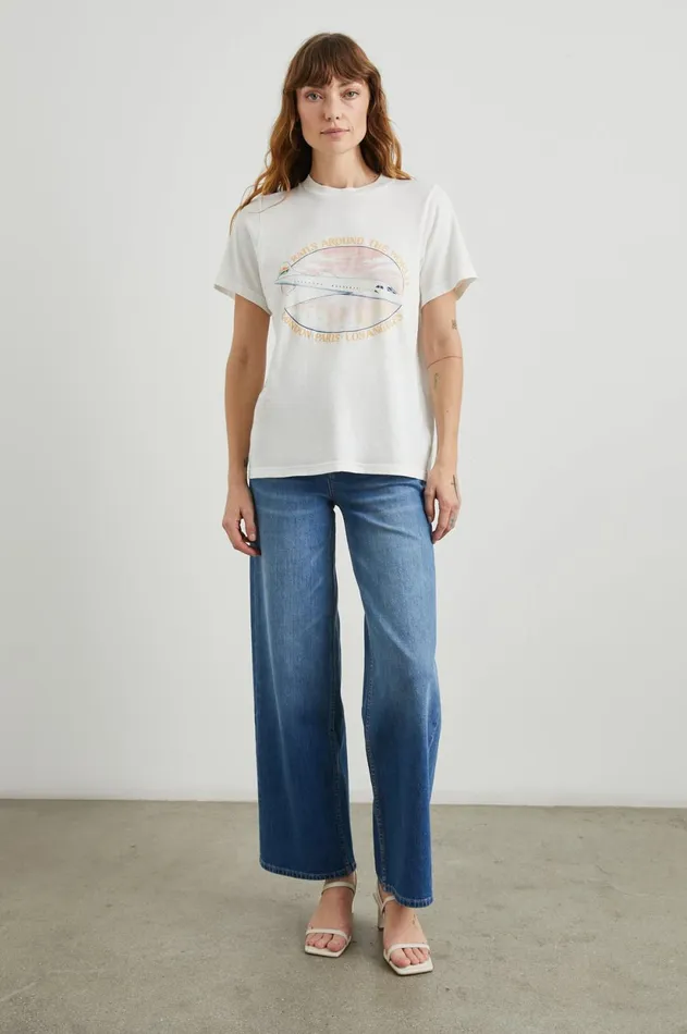 Tops Women Rails Boyfriend TShirt Rails Around The World