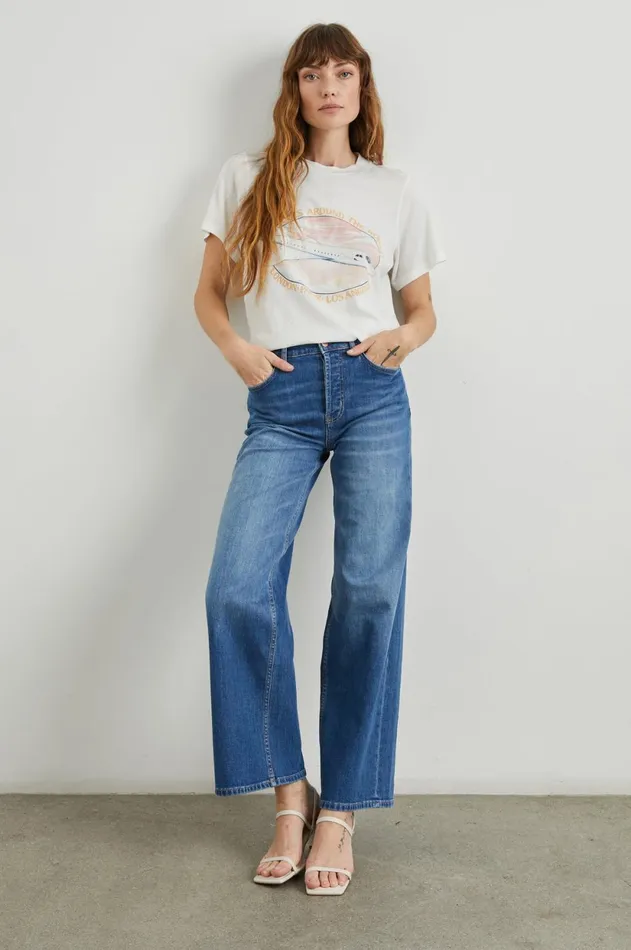 Tops Women Rails Boyfriend TShirt Rails Around The World