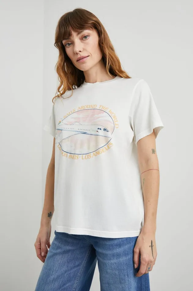 Tops Women Rails Boyfriend TShirt Rails Around The World