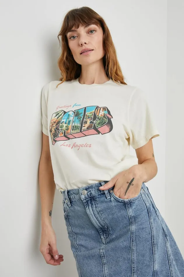 Tops Women Rails Boyfriend TShirt Rails La Postcard