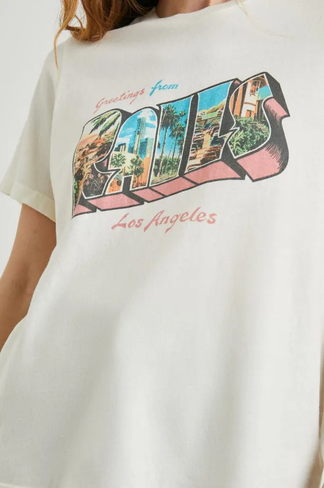 Tops Women Rails Boyfriend TShirt Rails La Postcard