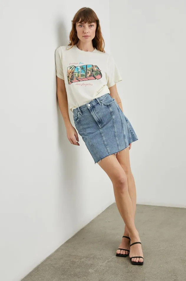 Tops Women Rails Boyfriend TShirt Rails La Postcard