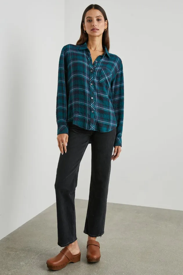 Tops Women Rails Brady Shirt Pine Fuchsia