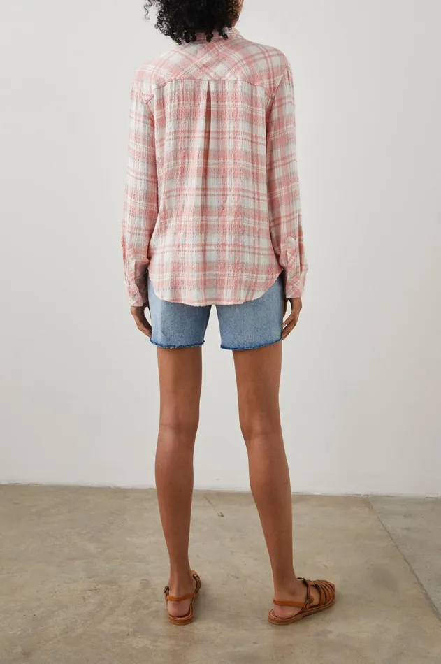 Tops Women Rails Brady Shirt White Peach Cloud