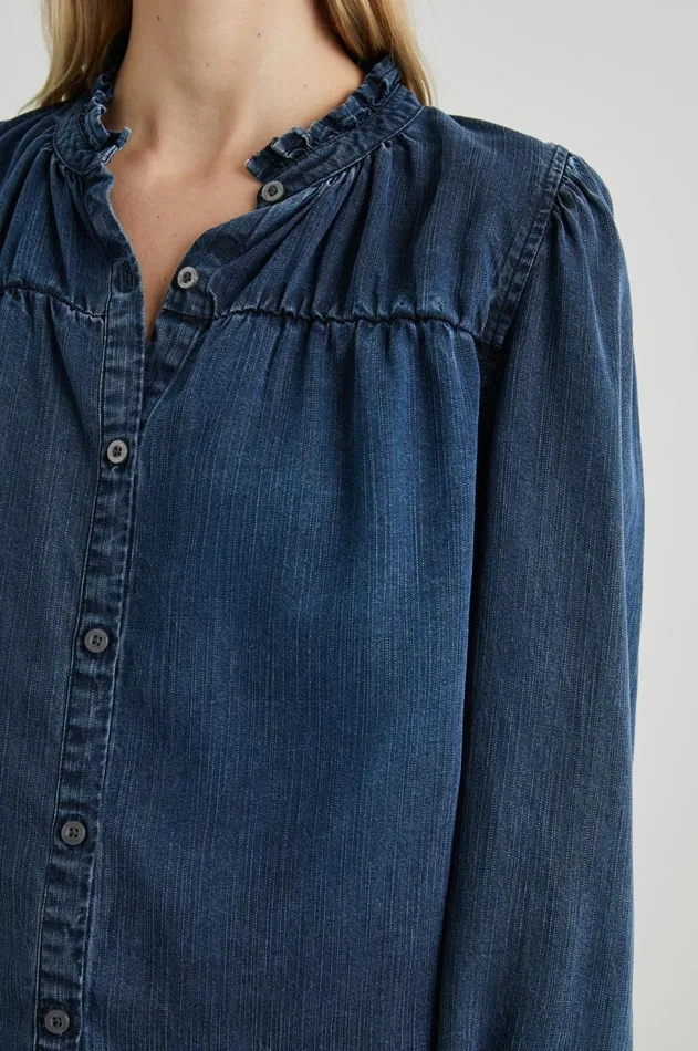 Tops Women Rails Camille Top Dark Vintage Wash