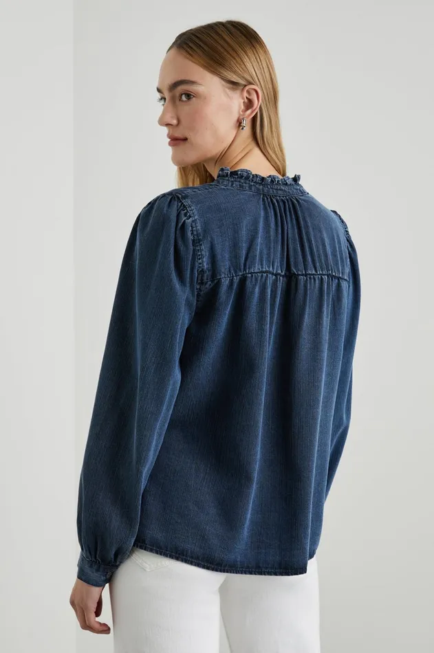 Tops Women Rails Camille Top Dark Vintage Wash