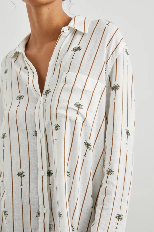 Tops Women Rails Charli Shirt Stripe Palms