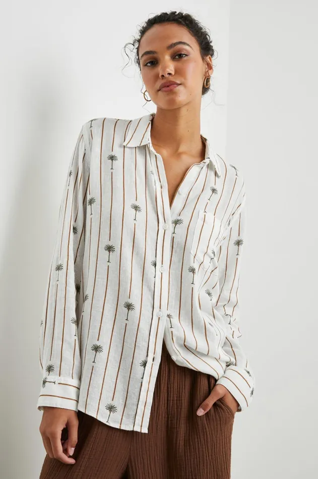 Tops Women Rails Charli Shirt Stripe Palms