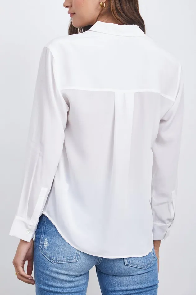 Tops Women Rails Cori Shirt Silk White