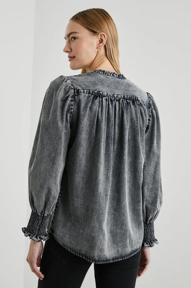Tops Women Rails Daphne Shirt Ink Wash