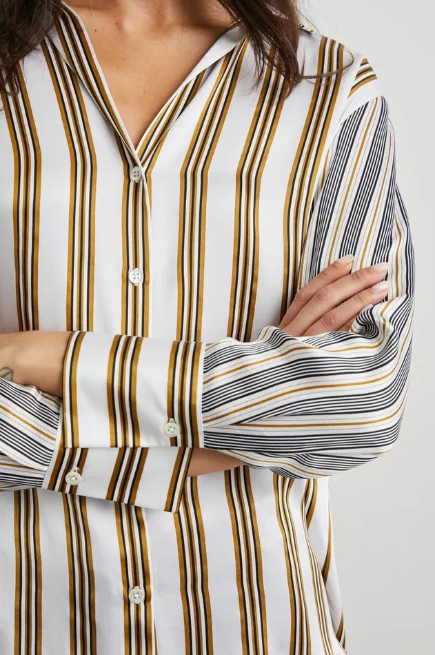 Tops Women Rails Dorian Shirt Bronze Mix Stripe