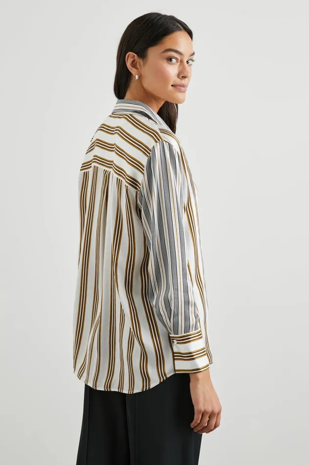 Tops Women Rails Dorian Shirt Bronze Mix Stripe