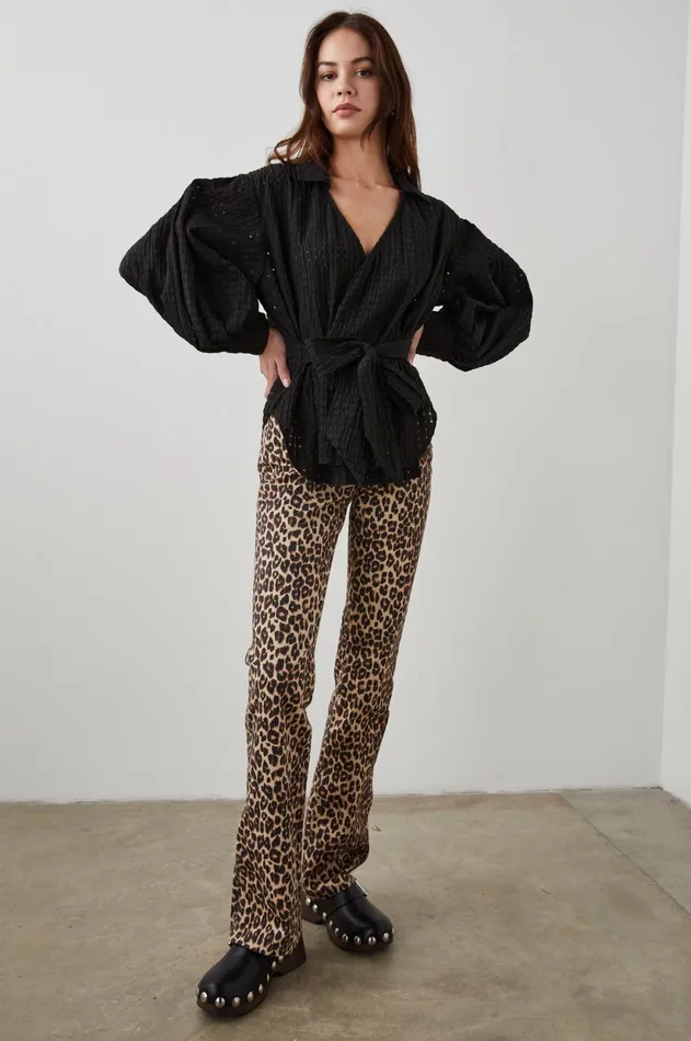 Tops Women Rails Eileen Top Black Seersucker