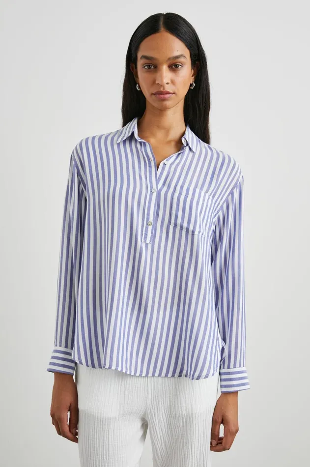 Tops Women Rails Elle Shirt Blue White Stripe