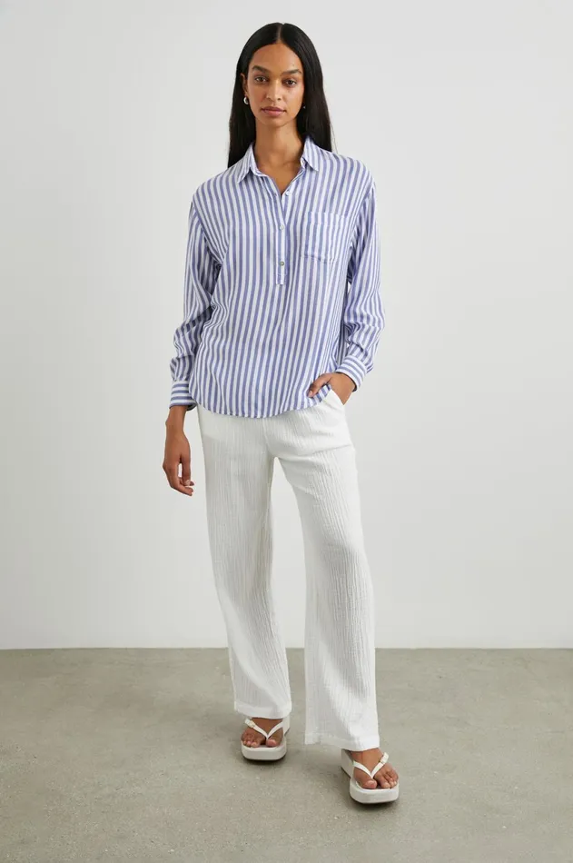 Tops Women Rails Elle Shirt Blue White Stripe