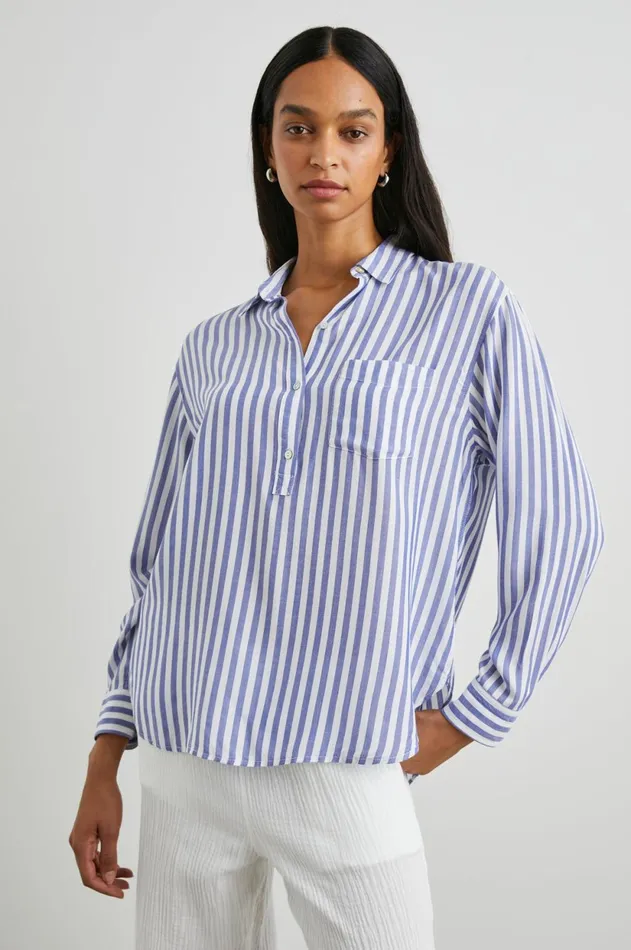 Tops Women Rails Elle Shirt Blue White Stripe